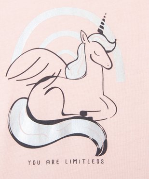 Tee-shirt fille à manches longues à motif fantaisie vue2 - GEMO (ENFANT) - GEMO