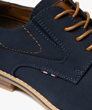 Derbies en toile texturée et détails contrastants homme  vue7 - MARIO BALDANO - GEMO