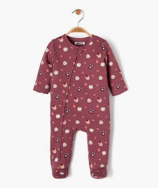 Pyjama en jersey molletonné avec zip ventral bébé vue2 - GEMO(BB COUCHE) - GEMO