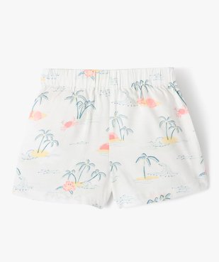 Short bébé fille à pans en viscose imprimé vue3 - GEMO(BEBE DEBT) - GEMO