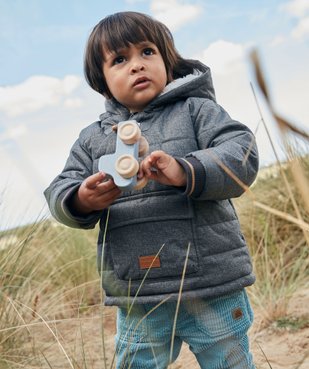 Blouson bébé garçon matelassé avec doublure chaude vue1 - GEMO 4G BEBE - GEMO