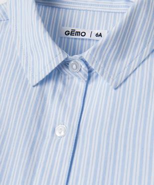 Chemise rayée avec manches resserrées aux poignets fille vue2 - GEMO (ENFANT) - GEMO