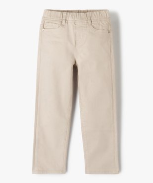 Pantalon garçon 5 poches avec taille élastiquée vue2 - GEMO (ENFANT) - GEMO