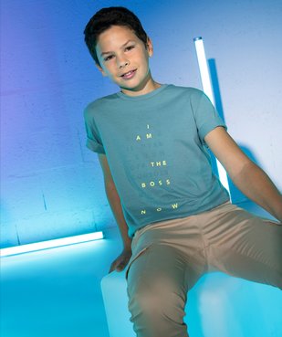 Tee-shirt garçon à manches courtes imprimé geek vue6 - GEMO (JUNIOR) - GEMO