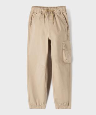 Pantalon jogger en toile ripstop extensible garçon vue2 - GEMO (ENFANT) - GEMO
