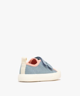 Baskets basses en toile denim et à scratch fille vue5 - LOVELY WINGS GEMO FOR GOOD - GEMO