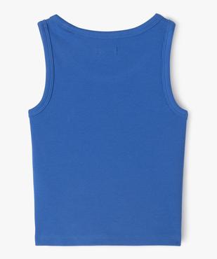 Débardeur en maille côtelée coupe courte fille vue3 - GEMO 4G FILLE - GEMO