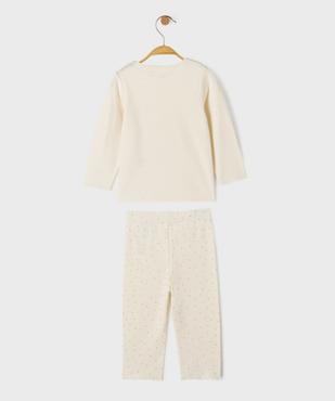 Pyjama 2 pièces motif léopard et pois pailletés bébé vue4 - GEMO 4G BEBE - GEMO
