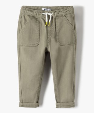 Pantalon bébé garçon en toile avec larges poches plaquées vue1 - GEMO(BEBE DEBT) - GEMO