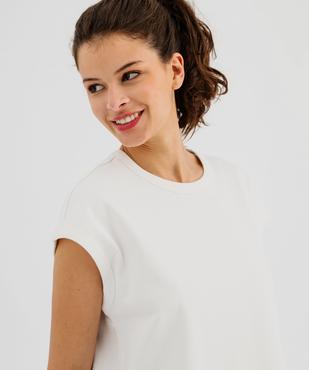 Tee-shirt sans manches en maille côtelée coupe oversize femme vue3 - GEMO 4G FEMME - GEMO
