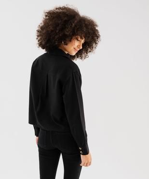 Chemise manches longues coupe courte et ample femme vue3 - GEMO 4G FEMME - GEMO