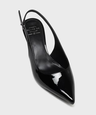 Escarpins sling-back vernis à bout pointu et talon fin femme- Follow Me vue5 - FOLLOW ME - GEMO