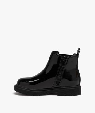 Bottes fille Chelsea vernies à zip vue3 - GEMO (ENFANT) - GEMO