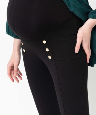 Pantalon de grossesse avec boutons fantaisie vue2 - GEMO (MATER) - GEMO