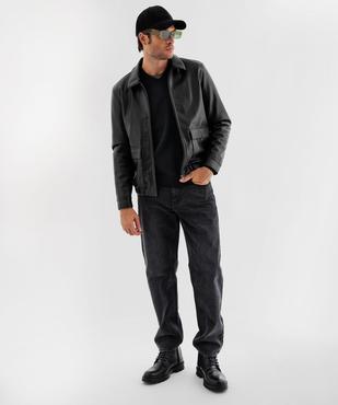 Pull fin à col V en coton homme vue10 - GEMO 4G HOMME - GEMO