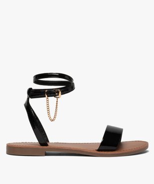 Sandales femme vernies à talon plat et bride cheville Only vue1 - ONLY - GEMO