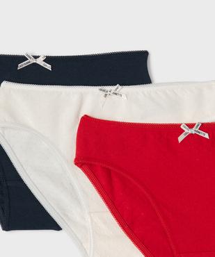 Culottes en coton stretch plumetis fille (lot de 3) - LuluCastagnette vue2 - LULU CASTAGNETTE GEMO FOR GOOD - GEMO