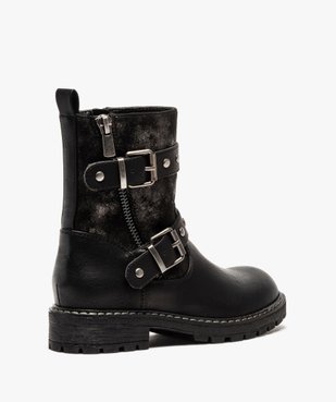 Boots fille unis à bride fantaisie et semelle crantée vue4 - GEMO (ENFANT) - GEMO