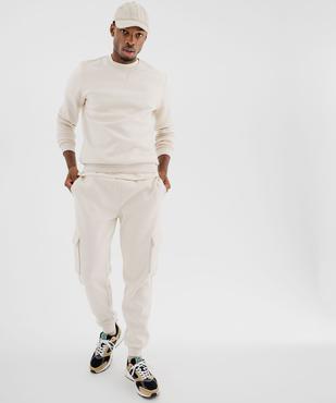 Sweat en molleton doux homme vue4 - GEMO 4G HOMME - GEMO