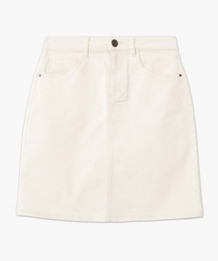Jupe femme droite en toile denim vue4 - GEMO 4G FEMME - GEMO