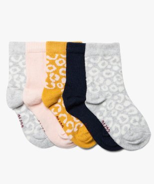 Chaussettes bébé fille imprimée (lot de 5) vue1 - GEMO 4G BEBE - GEMO