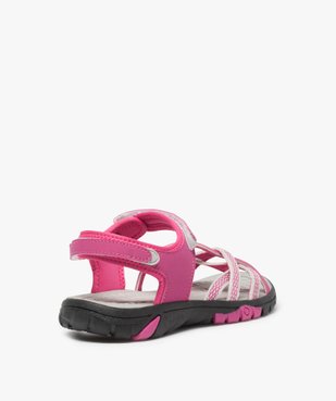 Sandales femme tout terrain à fines brides et scratch vue4 - GEMO (CASUAL) - GEMO