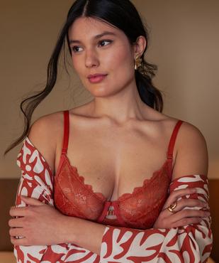 Soutien-gorge corbeille en dentelle avec bonnets souples vue2 - GEMO(HOMWR FEM) - GEMO