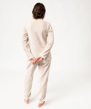 Pyjama en maille peluche femme vue3 - GEMO(HOMWR FEM) - GEMO