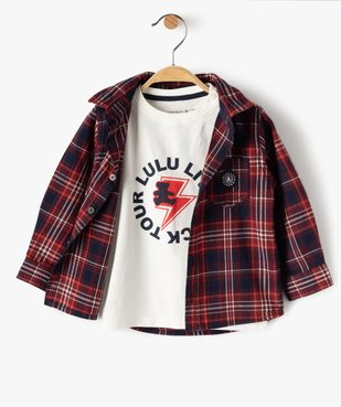 Ensemble 2 pièces bébé garçon : chemise + tee-shirt - Lulu Castagnette vue1 - LULUCASTAGNETTE - GEMO