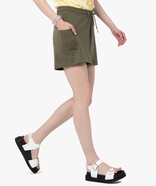 Short femme en maille avec ceinture élastiquée vue1 - GEMO(FEMME PAP) - GEMO