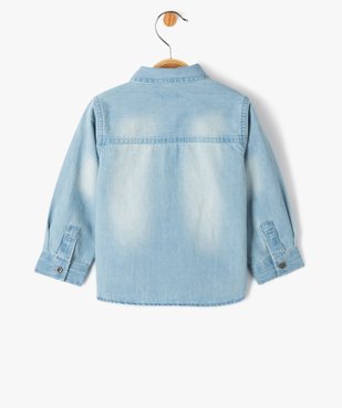 Ensemble 2 pièces : chemise en jean + tee-shirt manches longues bébé garçon vue7 - GEMO 4G BEBE - GEMO