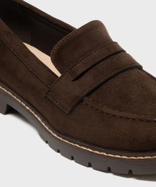 Mocassins en suédine douce à semelle crantée et semelle intérieure cuir femme - Valentina Baldano vue6 - VALENTINA BALDA - GEMO