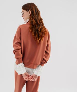 Sweat en maille souple à col zippé femme vue3 - GEMO(FEMME PAP) - GEMO