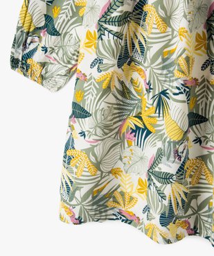 Robe fille à manches longues motif tropical vue2 - GEMO (ENFANT) - GEMO