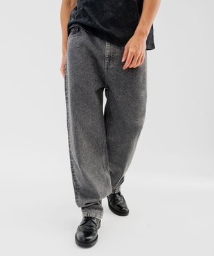 Jean loose en denim patiné homme vue1 - GEMO (HOMME) - GEMO