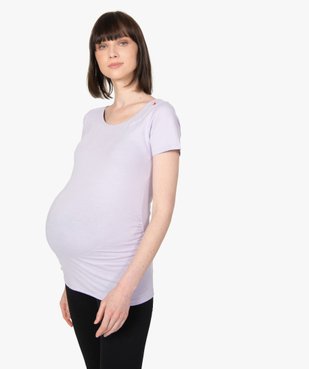 Tee-shirt de grossesse imprimé avec grand col rond vue2 - GEMO (MATER) - GEMO