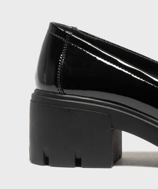 Mocassins vernis sur semelle crantée et talon bloc femme - 5 Miles vue7 - 5 MILES - GEMO