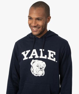 Sweat homme à capuche avec inscription contrastante vue2 - YALE - GEMO