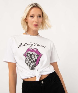 Tee-shirt femme à manches courtes avec motif - Rolling Stones vue6 - ROLLING STONES - GEMO