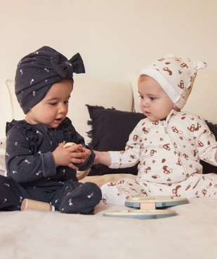 Ensemble bébé 2 pièces : pyjama + bonnet imprimé castor vue6 - GEMO(BB COUCHE) - GEMO