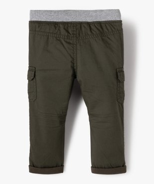 Pantalon bébé garçon coupe battle à revers et taille élastiquée vue3 - GEMO(BEBE DEBT) - GEMO