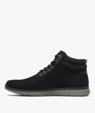 Baskets homme mid-cut casual  avec col moussé en maille vue4 - URBAN STEPS - GEMO
