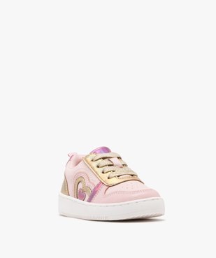 Baskets basses à lacets et zips motifs irisés fille vue5 - LOVELY WINGS GEMO FOR GOOD - GEMO