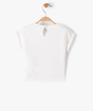 Tee-shirt bébé fille avec motif pailleté vue4 - GEMO(BEBE DEBT) - GEMO