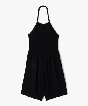 Combishort fille avec buste smocké vue3 - GEMO (JUNIOR) - GEMO