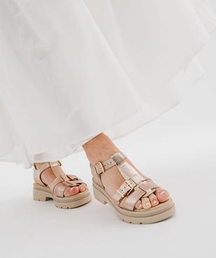 Sandales à brides sur semelle crantée femme - 5 Miles vue7 - 5 MILES - GEMO