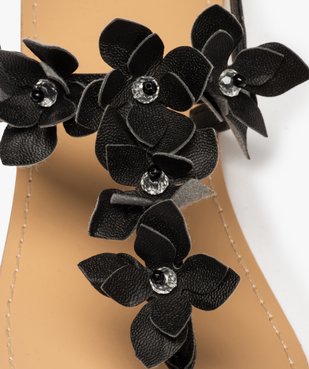 Sandales femme à entre-doigts ornées de fleurs en volume vue6 - GEMO (CASUAL) - GEMO