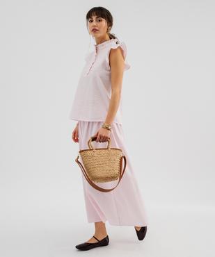 Blouse à motif avec fronces et volants femme vue4 - GEMO(FEMME PAP) - GEMO