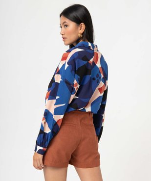Chemise femme imprimée à manches longues vue4 - GEMO(FEMME PAP) - GEMO