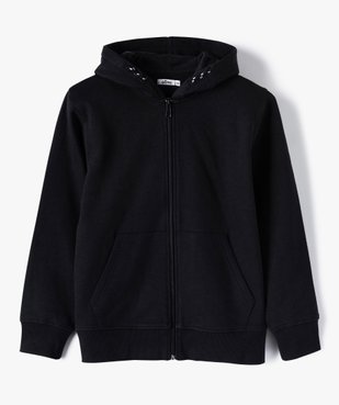 Sweat garçon à capuche avec fermeture zippée vue1 - GEMO (JUNIOR) - GEMO